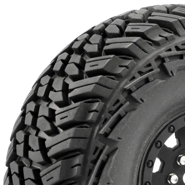 1/10Th Rock Crawler Slinger 1.9 Mounted Scale Wheel - Black 1