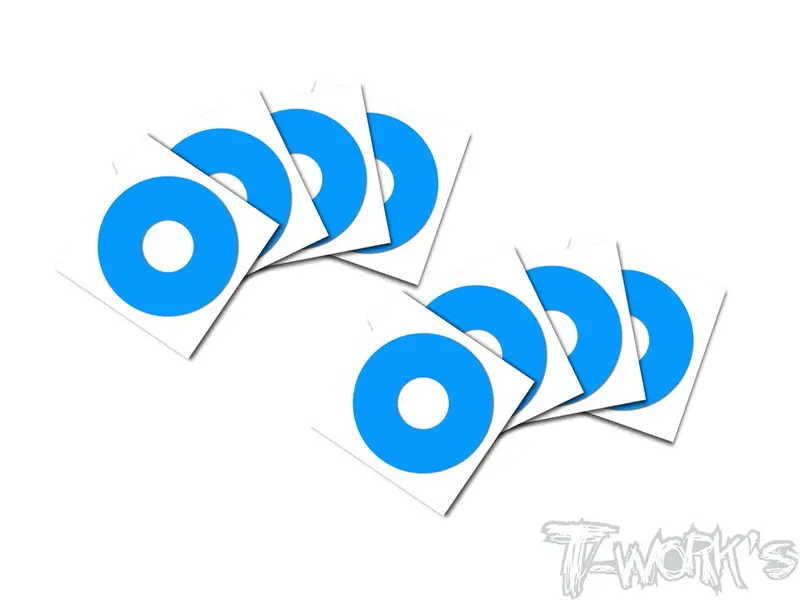 1/8Th Buggy Wheel Stickers Blue - 8Pcs 1