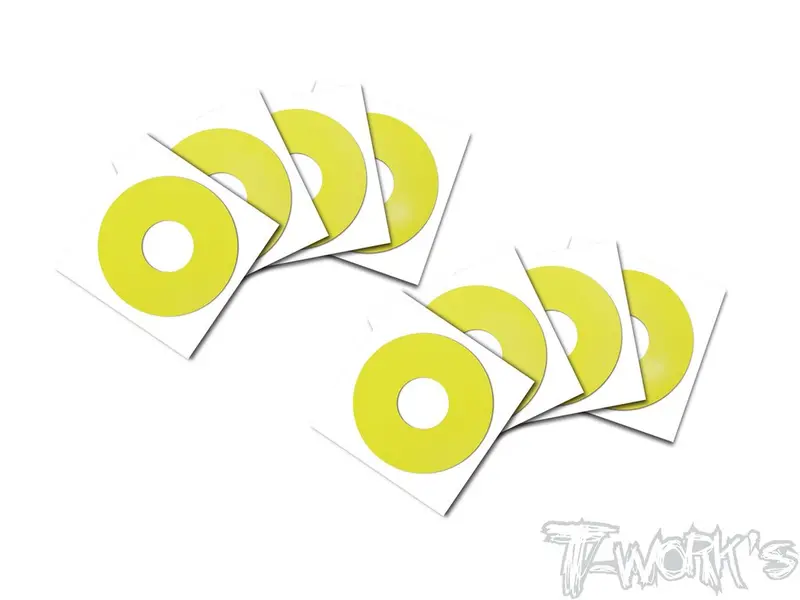 1/8Th Buggy Wheel Stickers Yellow - 8Pcs 1