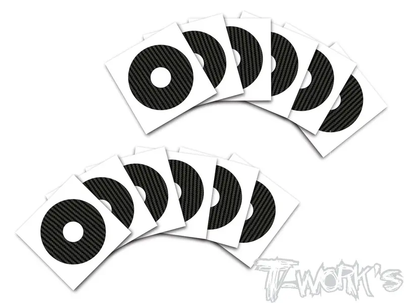 1/8Th Truggy Wheel Stickers 3D Graphite - 12Pcs 1