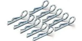 Absima Large Body Clips Silver 10Pcs - Ab2440014 1