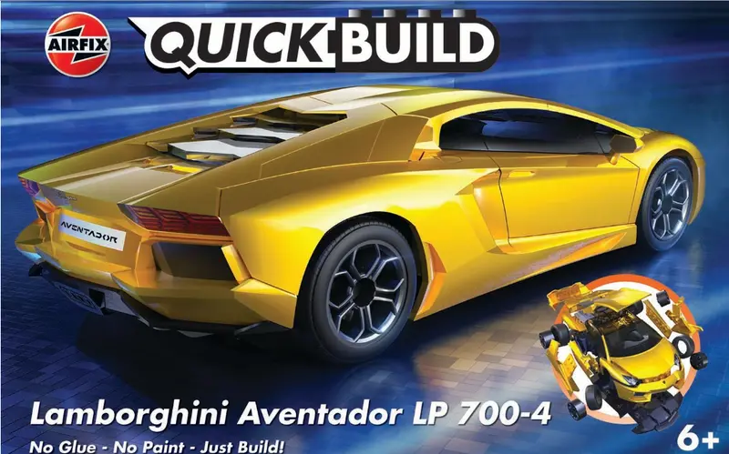 Airfix Quickbuild Lamborghini Aventador Yellow - J6026 1