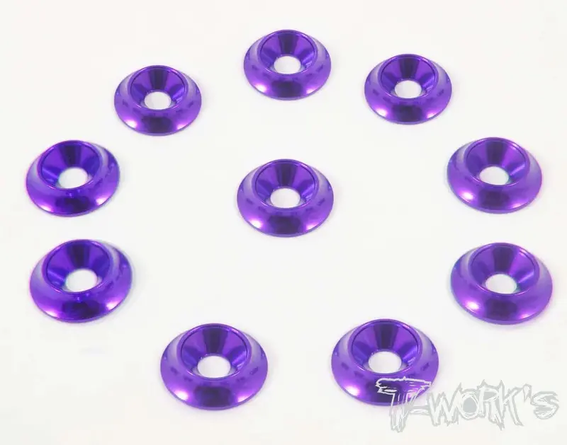 Alu M3 Countersunk Large Diameter Washers 10Pcs - Purple 1