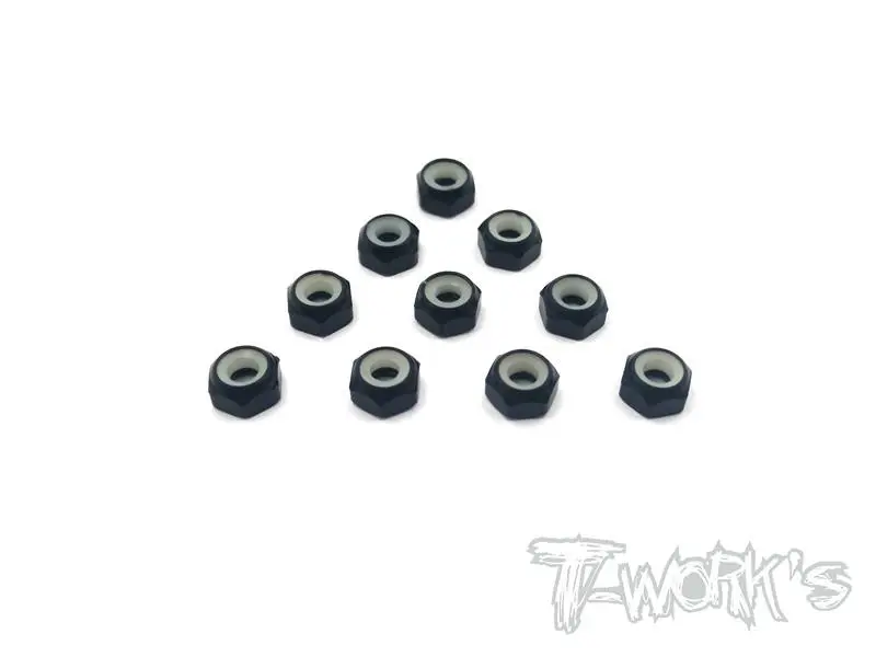 Alu Shock Lock Nuts 3Mm - Black 10Pcs 1