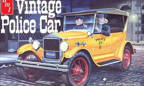 Amt 1927 Ford Model T Vintage Police Car 1:25 - Amt1182 1