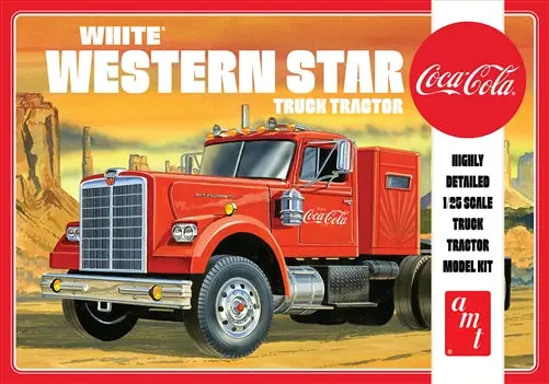 Amt White Western Star Coca-Cola Semi Tractor 1:25 - Amt1160 1