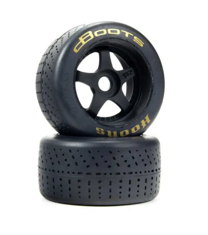 Arrma Dboots Hoons 53/107 Gold 2.9 Belted Tyres On Black 5-Spoke Wheel 17Mm Hex 2Pcs Ar550085 - Ara550085 1
