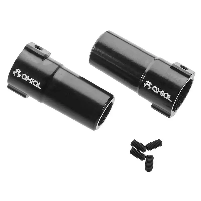 Axial Straight Axle Hub Carrier Black Aluminium 2Pcs - Ax30789 1