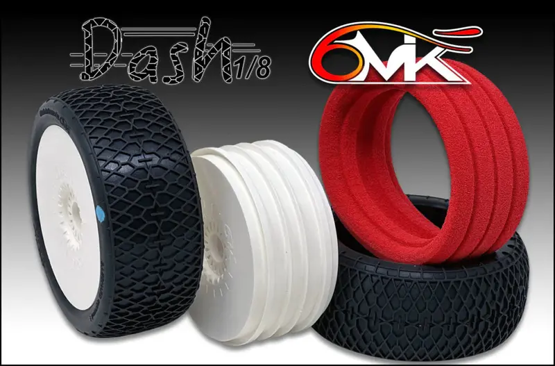 Dash Blue Un-Glued 1/8Th Buggy Set Of 4 1