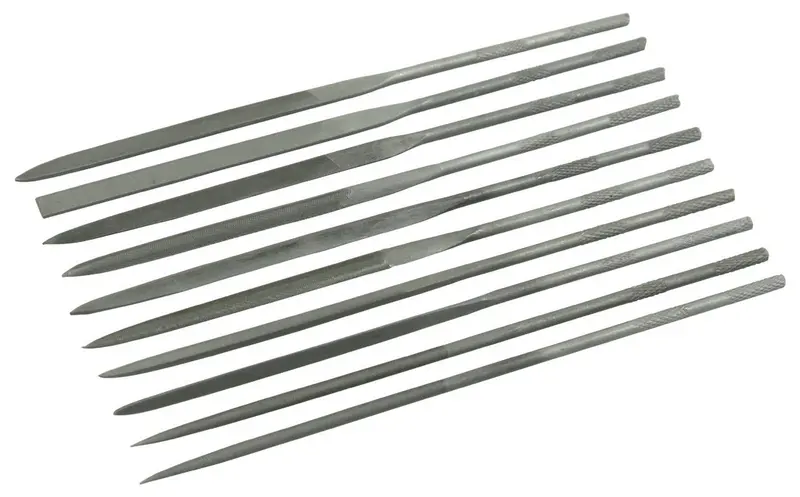 Delta 140Mm Needle Files W/ Vinyl Storage Pouch 10Pcs - Dl41001 1
