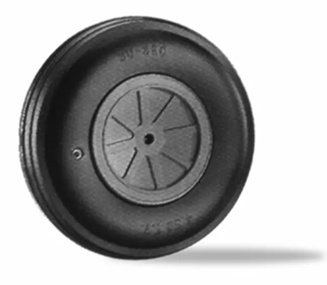 Dubro 127Mm Large Scale Treaded Wheel 1Pc - Dbr500tv 1