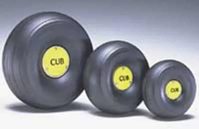 Dubro 1:5 Scale Treaded Lightweight J-3 Cub Wheels 2Pcs - Dbr338tlc 1