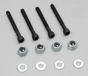 Dubro 4-40X25mm Socket Head Cap Bolts W/ Nuts & Washers 4Pcs/Ea - Dbr178 1