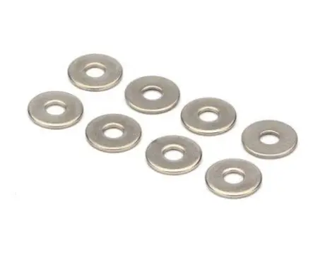 Dubro No.4 Stainless Steel Flat Washers 8Pcs - Dbr3109 1