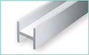 Evergreen 2.0X350mm Styrene H-Beam White 4Pcs - Eg282 1