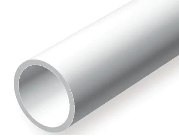 Evergreen 4.0(5/32In)X600mm White Styrene Tube 7Pcs - Eg425 1