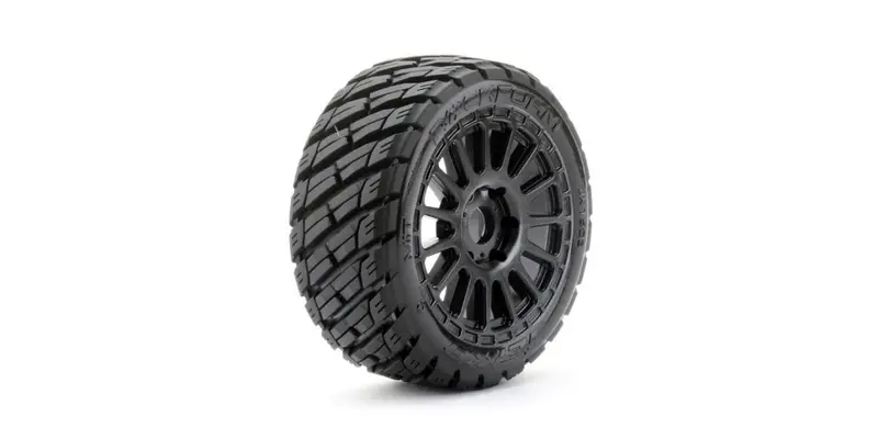 Extreme Tyre 1/8Th Buggy Rockform Belted On Black Rim - 1Pr 2