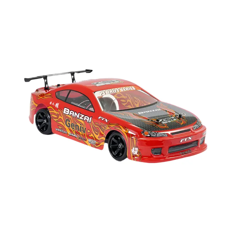 Ftx Banzai 1:10 Drift Car Red W/ Brushed Motor, 2.4Ghz Radio, Battery & Charger - Ftx-5529 1