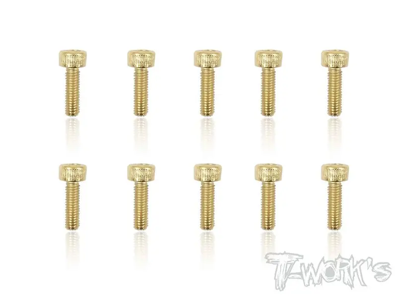 Gold Cap Head Screws M3 X 10Mm - 10Pcs 1