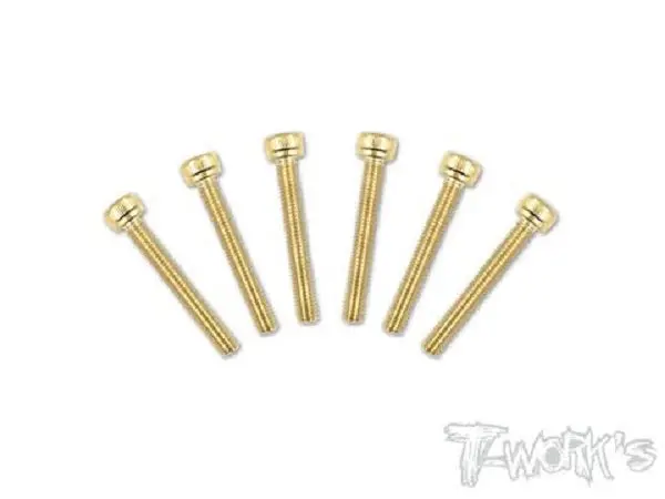 Gold Cap Head Screws M3 X 22Mm - 10Pcs 1