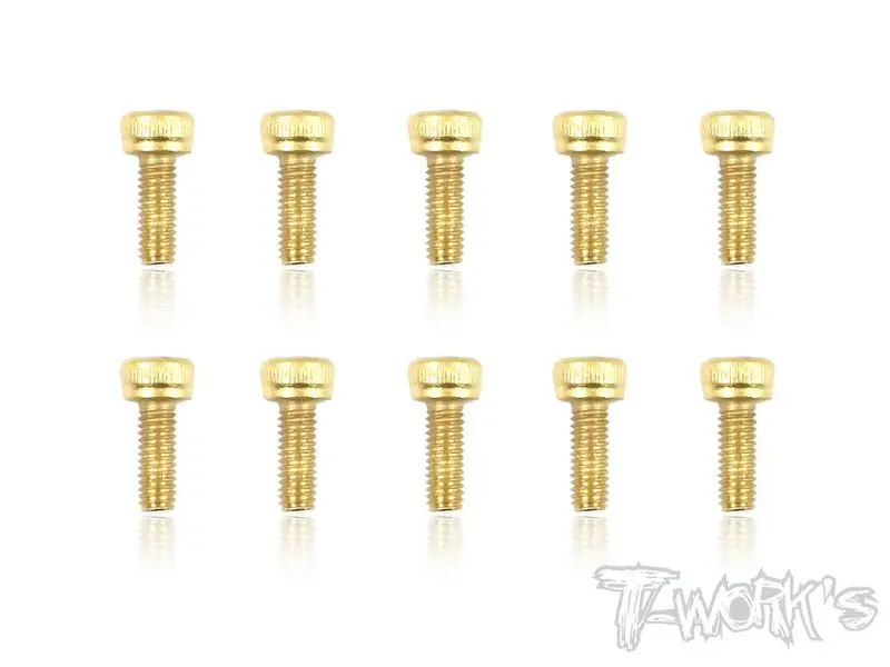 Gold Cap Head Screws M3 X 8Mm - 10Pcs 1