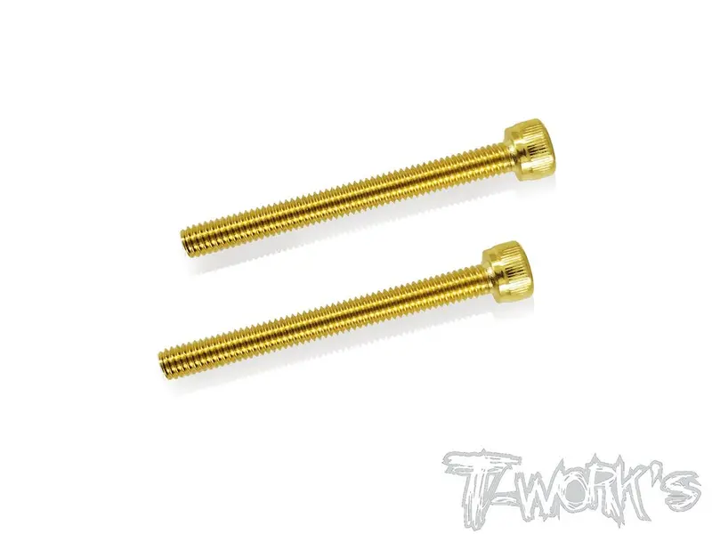 Gold Cap Head Screws M4 X 40Mm - 2Pcs 1