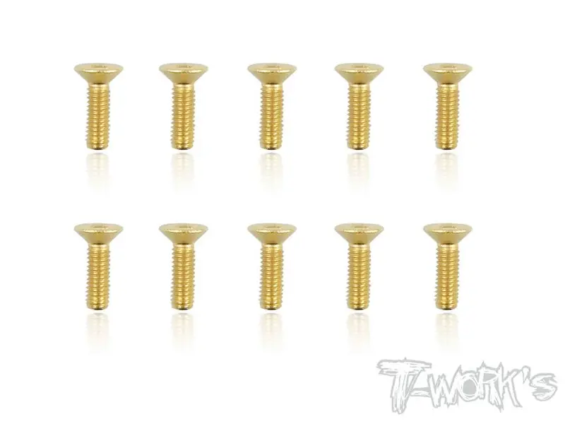 Gold Countersunk Screws M3 X 10Mm - 10Pcs 1