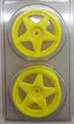 Gv 5-Spoke Yellow Wheels 12Mm Hex Suit 1:10 Onroad 2Pcs - V2370ye 1