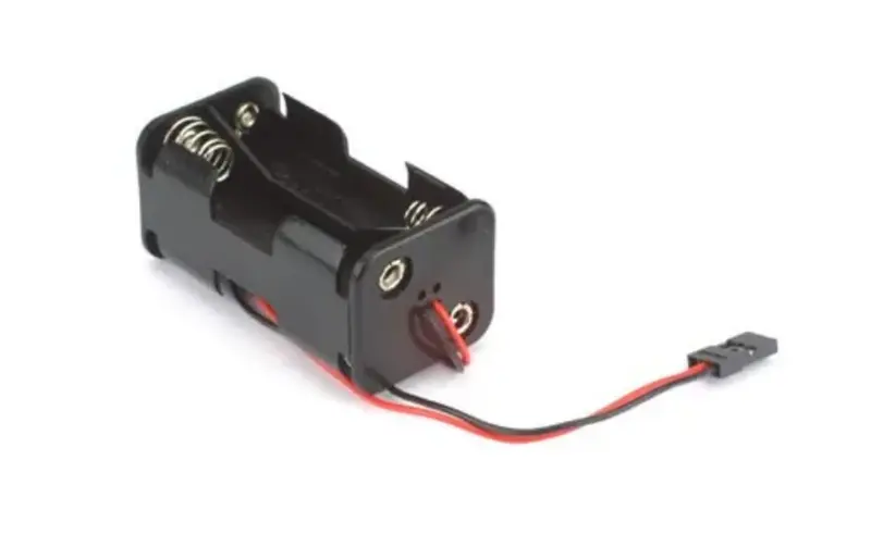 Hitec 4X Aa Battery Box W/ Black Jst Plug - Hrc57216 1