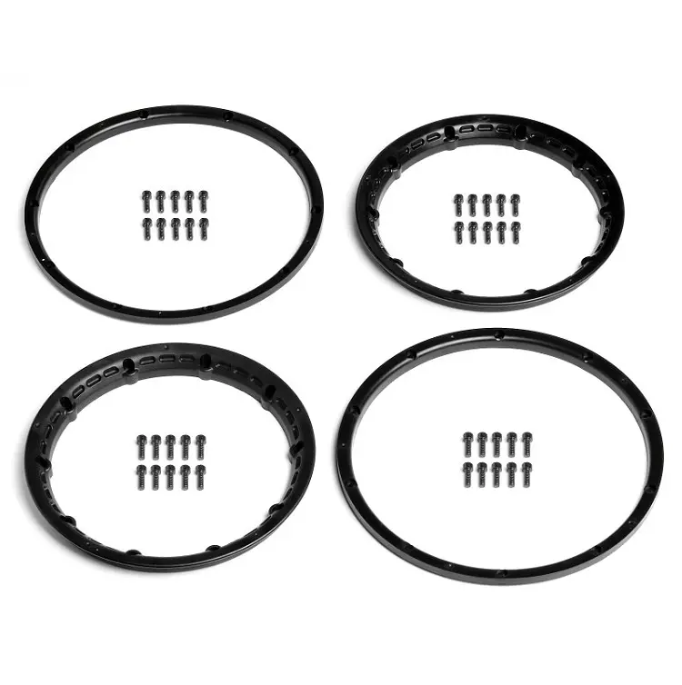 Hpi Hd Black Beadlock Rings Suit Baja 2Sets - Hpi-3271 1