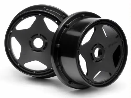 Hpi Super Star Black Fr Wheel Suit Baja 5B 2Pcs - Hpi-3221 1