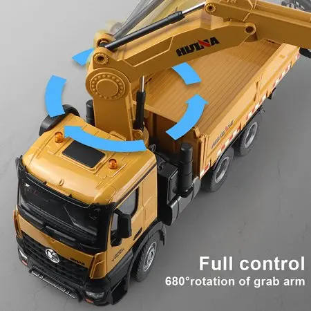Huina 1:14 9Ch Dump Truck With Arm Loader With Radio, Battery And Charger - Sfmhn1575 2