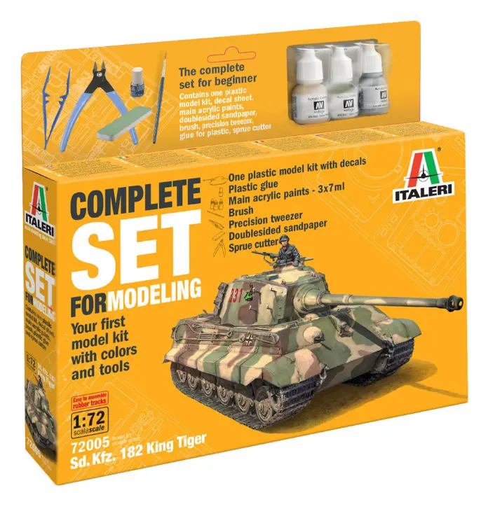 Italeri King Tiger Tank Starter Set 1:72 - 72005 1