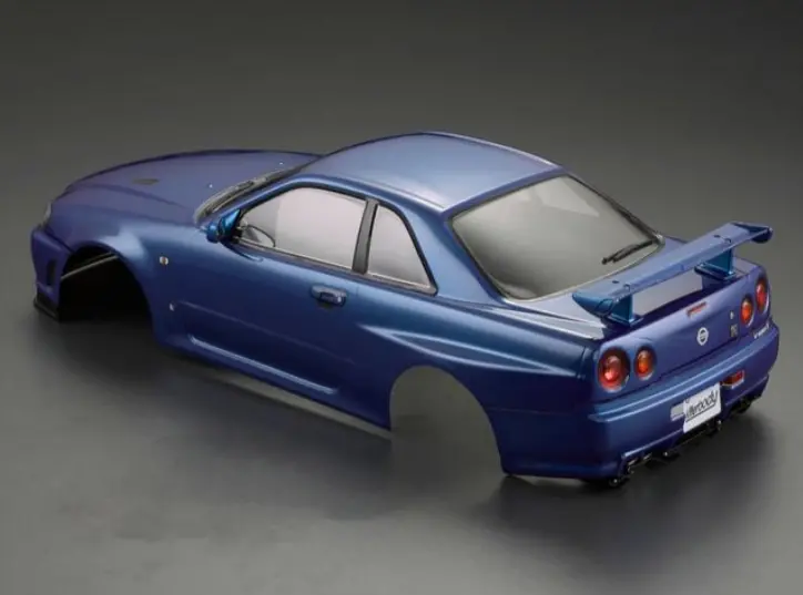 Killerbody Nissan Skyline R34 Blue Painted Body Shell 195Mmw X 257Mmwb - Kb48716 2