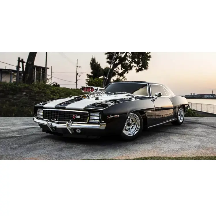 Kyosho 1969 Chevy Camaro Z/28-Rs Tuxedo Black Supercharged Ve 1:10 Fazer 4Wd Mk2 W/ Syncro 2.4Ghz Radio & 4000Kv Brushless Motor Fz02 - Kyo-34493T1 2