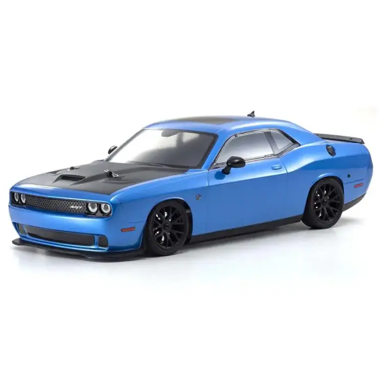 Kyosho 2015 Dodge Challenger Srt Hellcat Crazy Blue 1:10 Fazer 4Wd Mk2 W/ Syncro 2.4Ghz Radio & Brushed Motor Fz02l - Kyo-34415T2 1