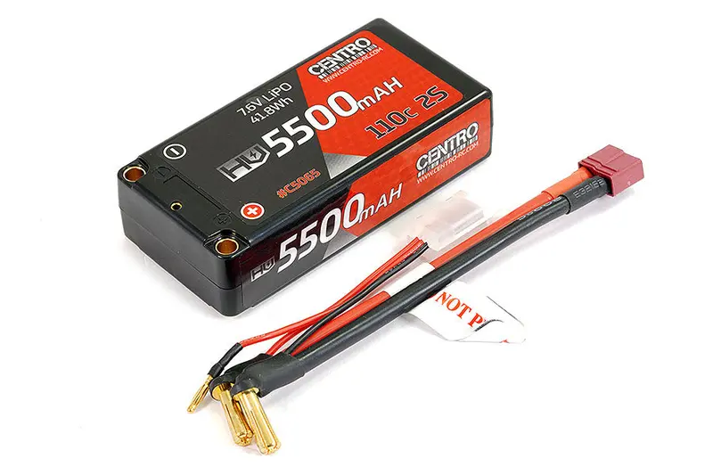 Lipo 2S 5500Mah 7.6V 110C Shorty Battery 2