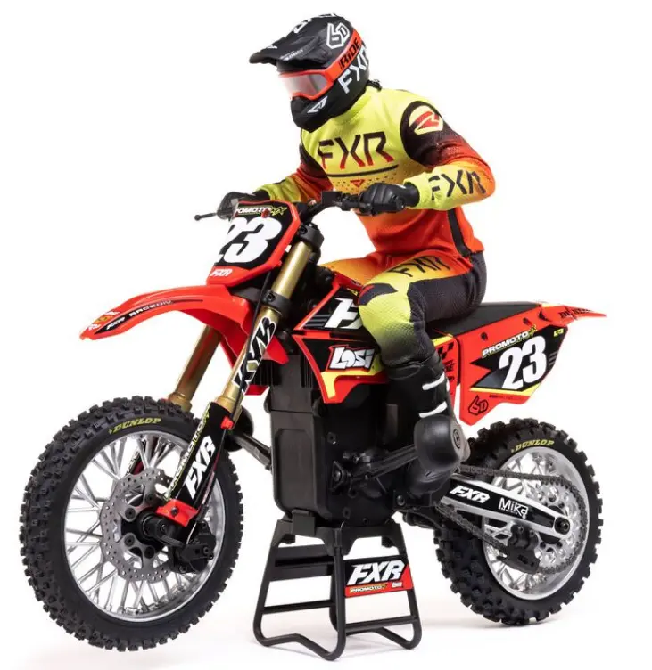 Losi Promoto-Mx Red Rc Motorcycle Rtr Fxr Racing Scheme W/ Spektrum Dx3pm Radio System & 3800Kv Brushless Motor 1:4 - Los06000t1 1