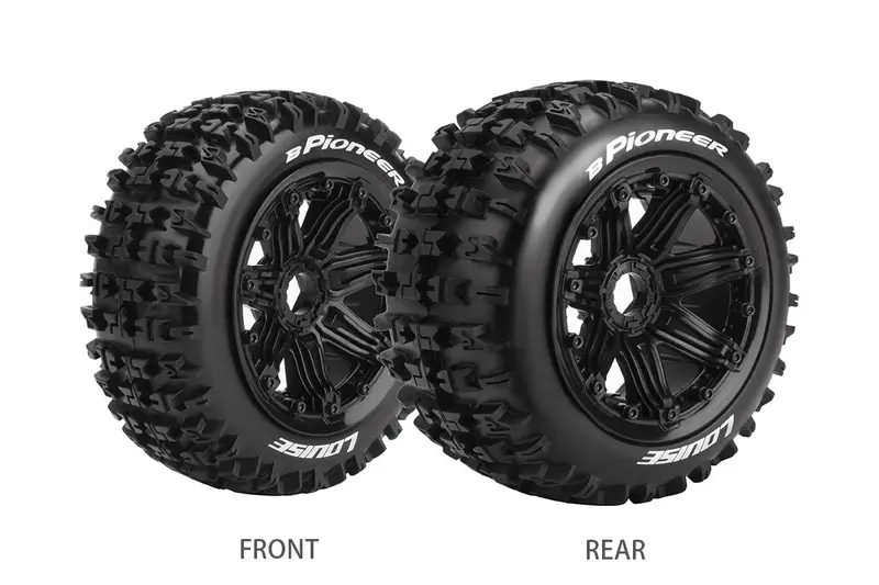 Louise B-Pioneer 1:5 Baja Buggy Rr Sport Tyre On Black Wheel 2Pcs - Lt3243b 1