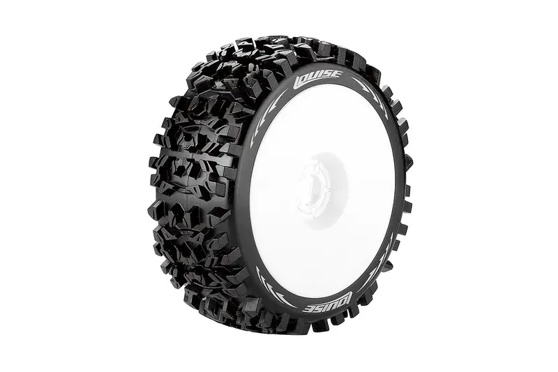 Louise B-Pioneer 1:8 Buggy Soft Tyre On White Dish Wheel 2Pcs - Lt3130sw 1