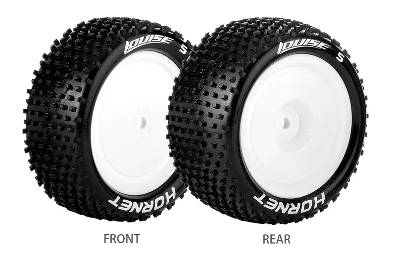 Louise E-Hornet 1:10 Buggy 4Wd Front Pin Tyre On White Dish Wheel 12Mm - Lt3170swkf 1