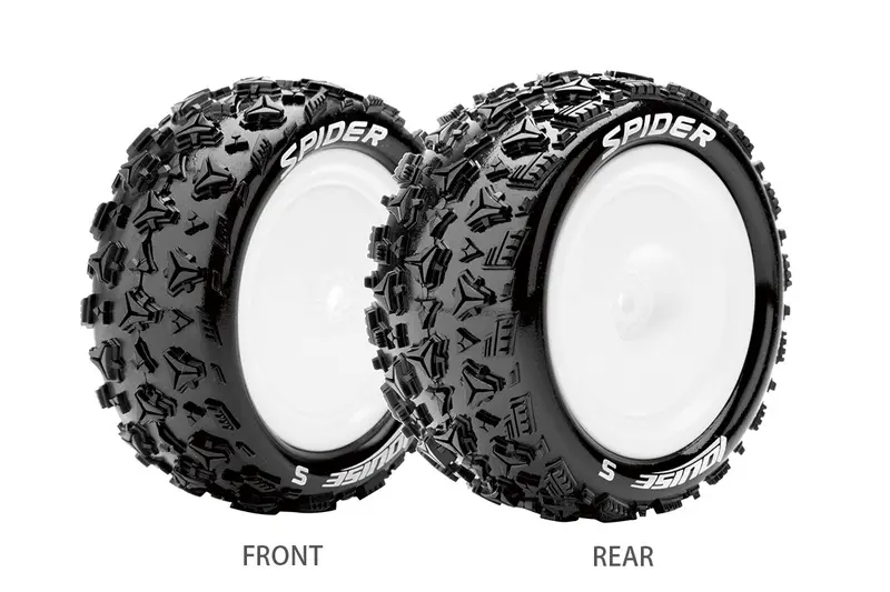 Louise E-Spider 1:10 Buggy Fr Soft Tyre On White Dish Wheel 2Pcs - Lt3198swkf 1