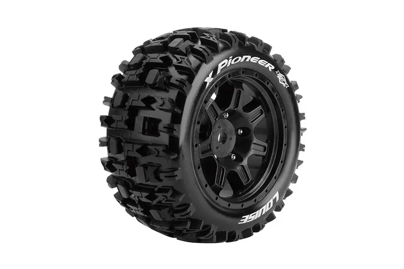 Louise X-Pioneer X-Maxx Monster Truck Sport Tyre On Black Wheel 2Pcs - Lt3296b 1