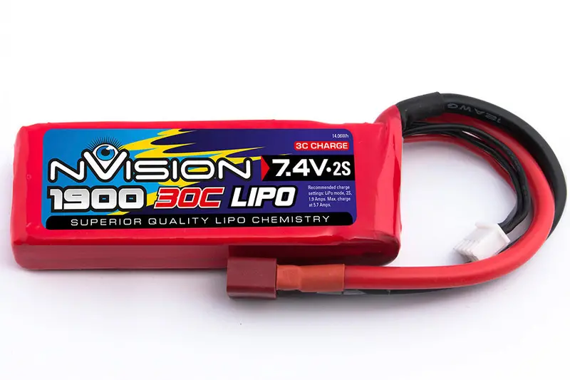 Nvision 1900Mah 7.4V 30C Lipo Battery Sc Deans - Nvo1802 1