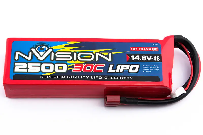 Nvision 2500Mah 14.8V 30C Lipo Battery Sc Deans - Nvo1814 1