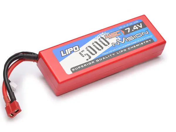 Nvision 5000Mah 7.4V 45C Lipo Battery Hc Deans - Nvo1111 1