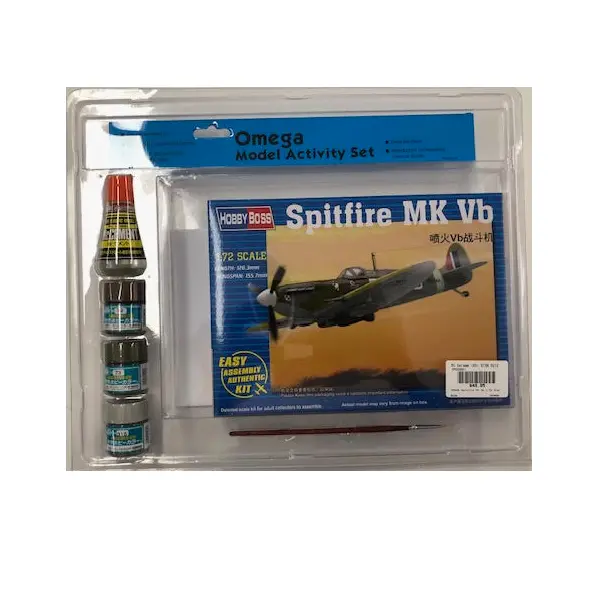 Omega Spitfire Mk Vb 1:72 Starter Set W/ Glue, Paints & Brush - Om33001 1