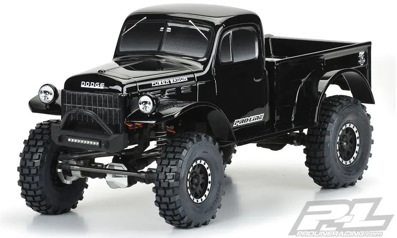 Proline 1946 Dodge Power Wagon Tough-Colour Black Body For 12.3In Crawler - Pro349918 2