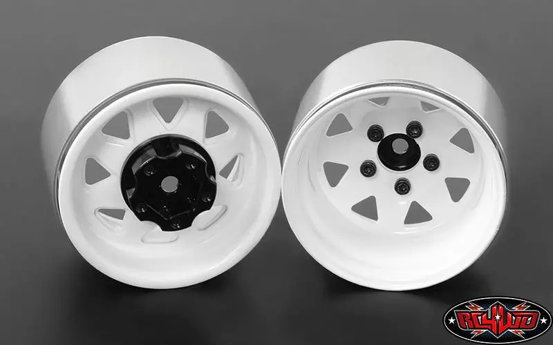 Rc4wd 1.9In 5-Lug Deep Dish White Wagon Wheels Steel Stamped Beadlock 4Pcs - Z-W0242 1
