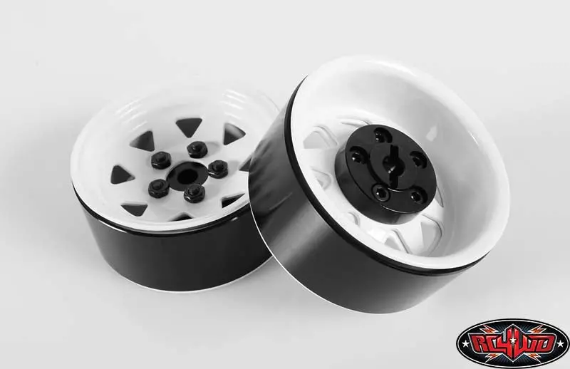 Rc4wd 5 Lug 1.9In Steel Stamped Beadlock Wheels White 4Pcs - Z-W0127 2